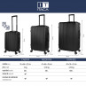 Medium rigid/soft suitcases with a capacity of L