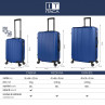 Medium rigid/soft suitcases with a capacity of L