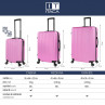 Medium rigid/soft suitcases with a capacity of L