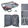 Medium Sevron rigid suitcases with capacity of 68 L