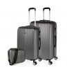 Medium Sevron rigid suitcases with L capacity