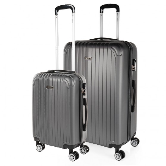 Set di 2/3 valigie (Cabina, Media e Grande) Sevron rigida con capacità di 104 L