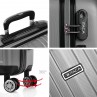 Set di 2/3 valigie (Cabina, Media e Grande) Sevron rigida con capacità di 104 L