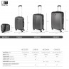 Set di 2/3 valigie (Cabina, Media e Grande) Sevron rigida con capacità di 104 L