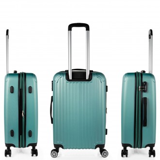 Set di 2/3 valigie (Cabina, Media e Grande) Sevron rigida con capacità di 104 L