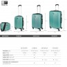 Set di 2/3 valigie (Cabina, Media e Grande) Sevron rigida con capacità di 104 L