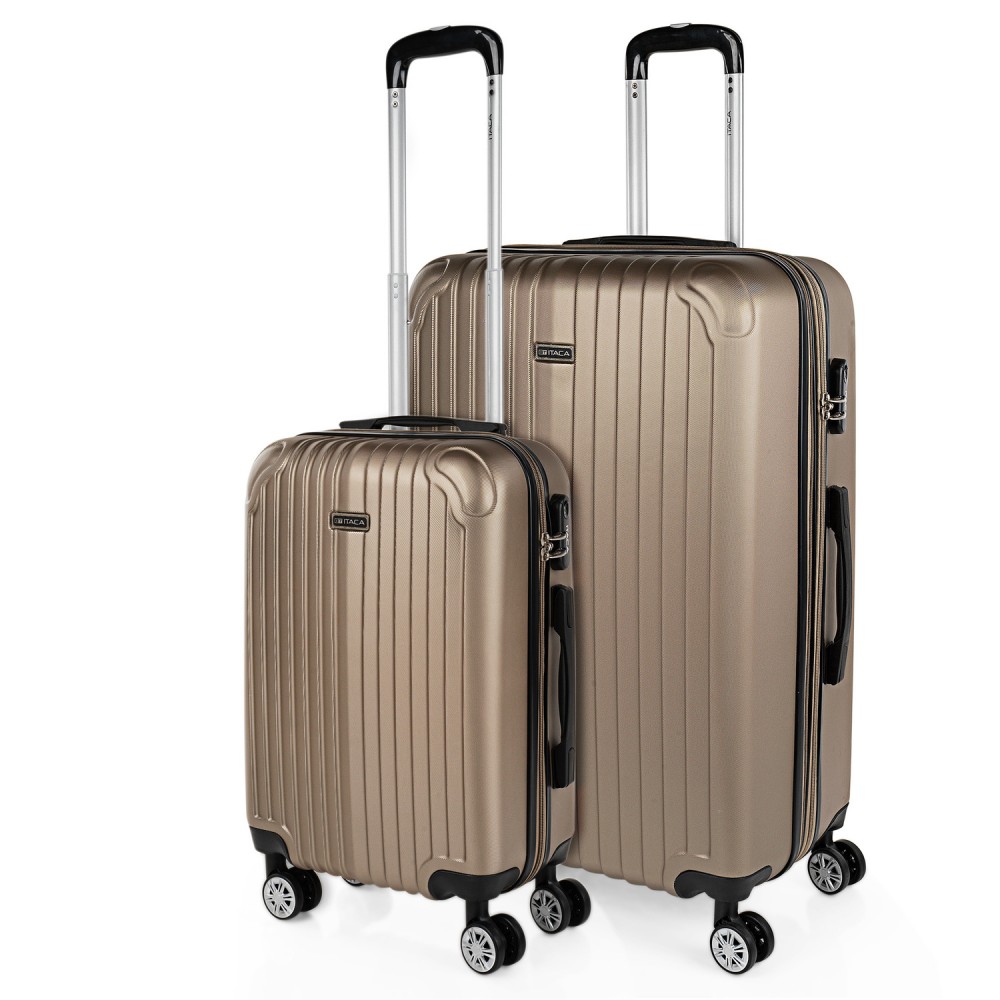 Lot de 2/3 valises (Cabine, Medium et Large) Sevron rigide d'une capacité de 104 L