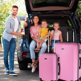 Set di 2/3 valigie (Cabina, Media e Grande) Sevron rigida con capacità di 104 L