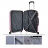 Set di 2/3 valigie (Cabina, Media e Grande) Sevron rigida con capacità di 104 L
