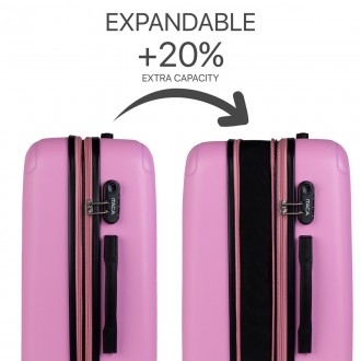 Set di 2/3 valigie (Cabina, Media e Grande) Sevron rigida con capacità di 104 L