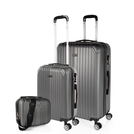Set di 2/3 valigie (Cabina, Media e Grande) Sevron rigida con capacità di L
