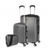 Set di 2/3 valigie (Cabina, Media e Grande) Sevron rigida con capacità di L