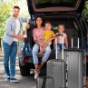 Lot de 2/3 valises (Cabine, Medium et Large) Sevron rigide avec une capacité de L