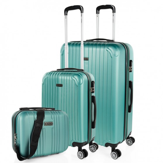 Set di 2/3 valigie (Cabina, Media e Grande) Sevron rigida con capacità di L