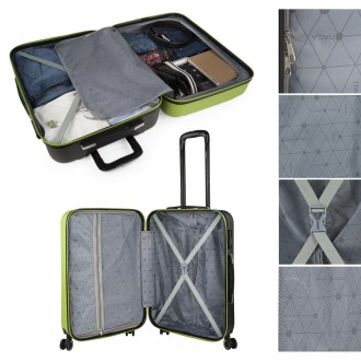 Set of 2/3 suitcases (Cabin, Medium and Large) Tiber rigida with capacity of L