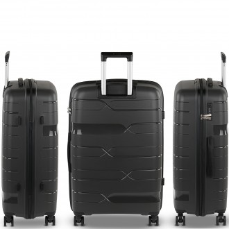 Conjunto de 2/3 malas (Cabine, Médio e Grande) Sarajevo rígido/macio com capacidade de L