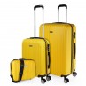 Lot de 2/3 valises (Cabine, Medium et Large) Sevron rigide avec une capacité de L