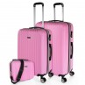 Medium Sevron rigid suitcases with L capacity