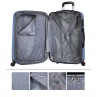 Medium Sevron rigid suitcases with capacity of 68 L