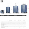 Medium Sevron rigid suitcases with capacity of 68 L