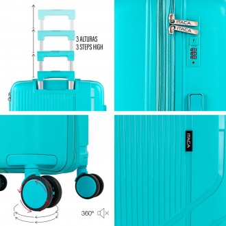 Medium hard/soft suitcases with a capacity of L