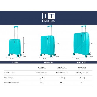 Maletas Mediana   Rigida/Blanda Con Capacidad De  L