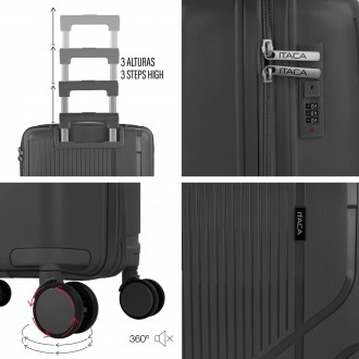 Set of 2/3 suitcases (Cabin, Medium and Large) 761300 Travel Pp Itaca Online rigid/soft with capacity of 95 L