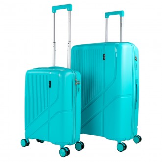 Set of 2/3 suitcases (Cabin, Medium and Large) 761300 Travel Pp Itaca Online rigid/soft with capacity of 95 L