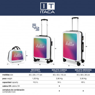 Maletas De Cabina   Rigida/Blanda Con Capacidad De  L