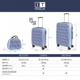 Medium rigid/soft cases with L-capacity