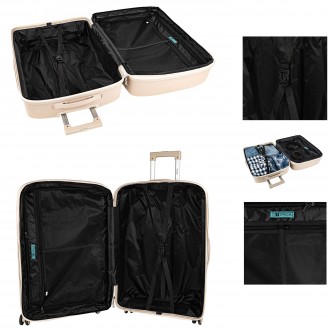 Juego De 2/3 Maletas (Cabina, Mediana Y Grande) Moscu  Rigida/Blanda Con Capacidad De 87 L