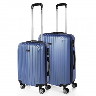 Medium Sevron rigid suitcases with capacity of 68 L