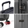 Medium Sevron rigid suitcases with L capacity