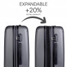 Medium Sevron rigid suitcases with L capacity