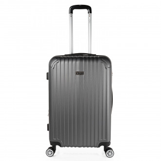 Medium Sevron rigid suitcases with L capacity