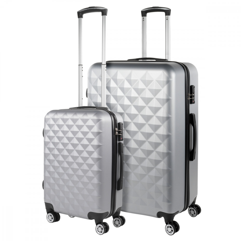 Set di 2/3 valigie (Cabina, Media e Grande) Diamante rigido con capacità di L