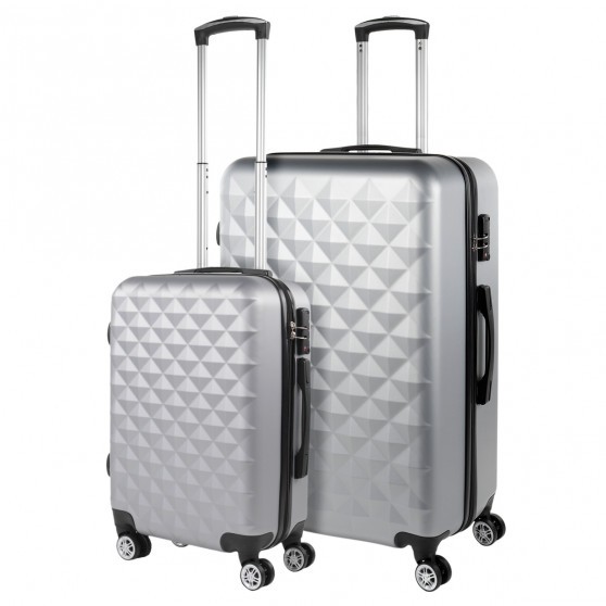 Set di 2/3 valigie (Cabina, Media e Grande) Diamante rigido con capacità di L