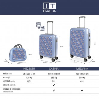 Valigie rigide/morbide per cabina con capacità L