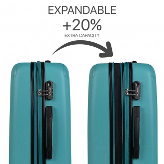 Medium Sevron rigid suitcases with capacity of 68 L