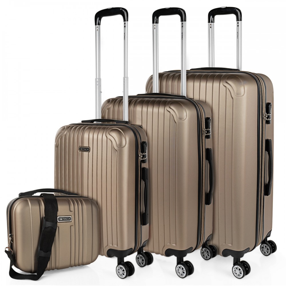 Medium Sevron rigid suitcases with capacity of 68 L