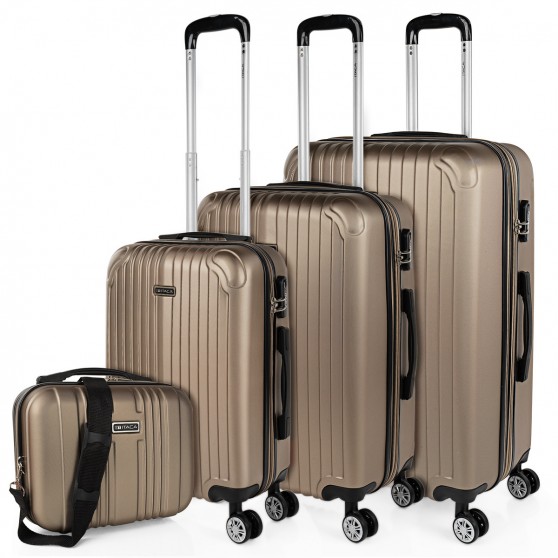 Medium Sevron rigid suitcases with capacity of 68 L