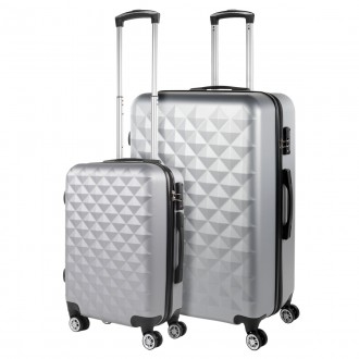 Set of 2/3 suitcases (Cabin, Medium and Large) Diamond rigid with capacity of L