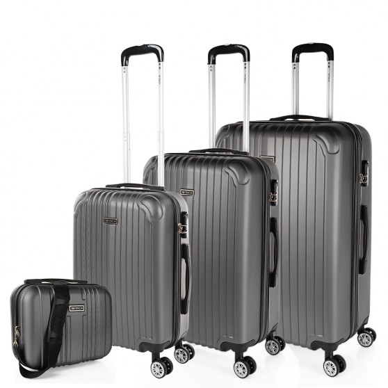 Medium Sevron rigid suitcases with capacity of 68 L