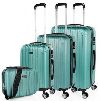 Medium Sevron rigid suitcases with capacity of 68 L
