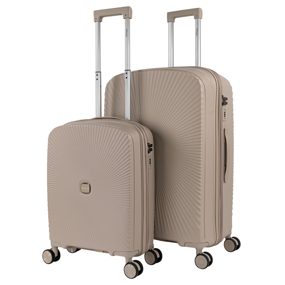 Set of 2/3 suitcases (Cabin, Medium and Large) Ardeche rigid/soft with 90 L capacity.