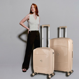 Lot de 2/3 valises (cabine, moyenne et grande) Moscou rigide/souple avec une capacité de 87 L