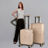 Lot de 2/3 valises (cabine, moyenne et grande) Moscou rigide/souple avec une capacité de 87 L