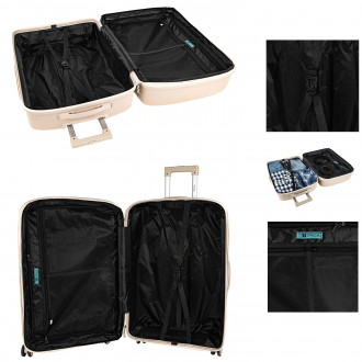 Conjunto de 2/3 malas (Cabine, Médio e Grande) Moscou rígido/macio com capacidade de 87 L