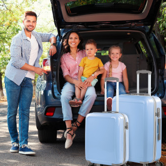 Maletas Mediana Stickers  Rigida/Blanda Con Capacidad De 63 L