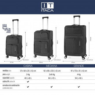Itaca Hagen 50/60/70Cm Set de bagages